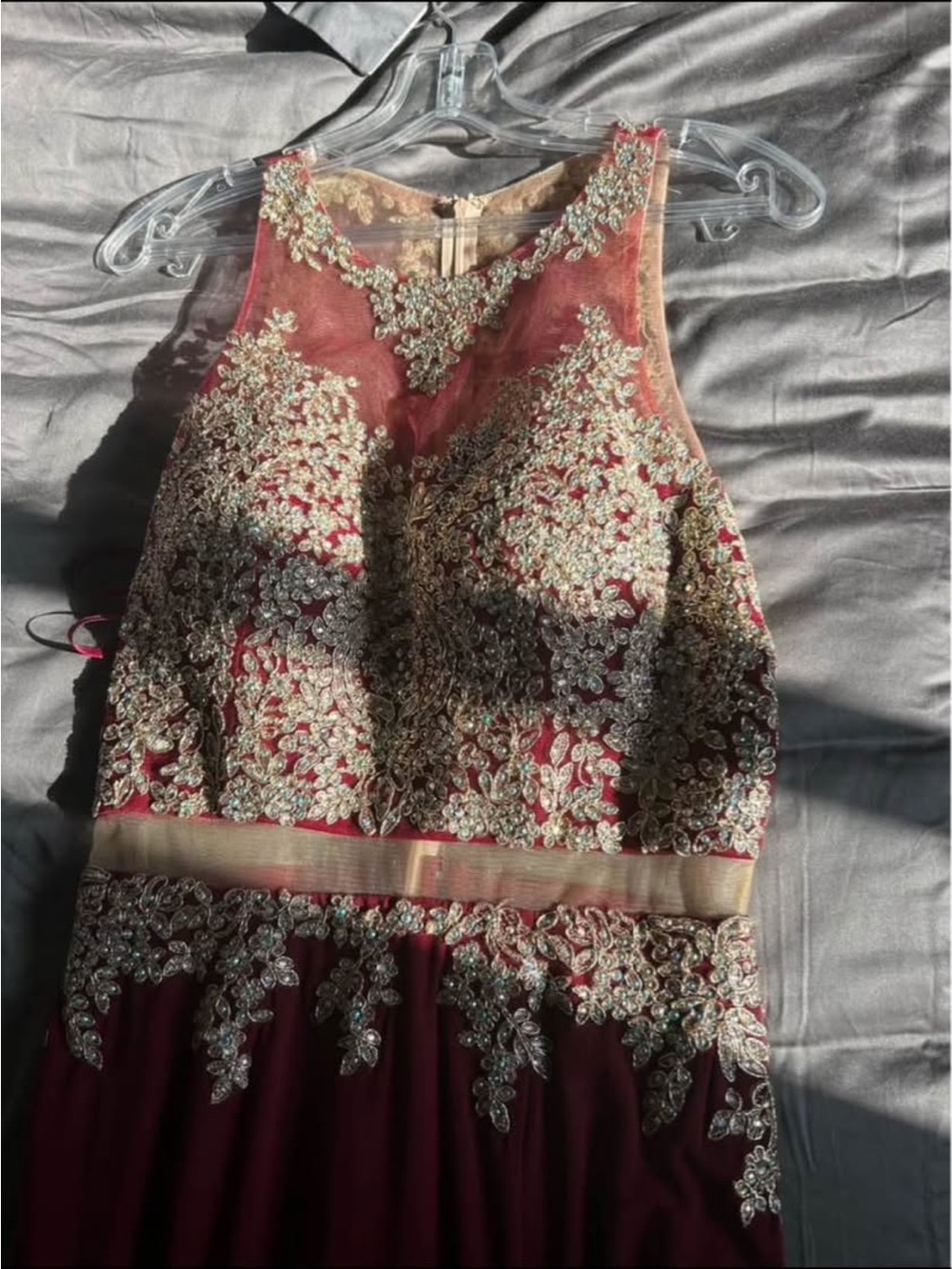 Burgundy dress